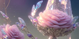 crystal subtle flower in a galactic ambiance beautiful fairy, transparent, delicate colors, in the foreground, full of details, smooth，soft light atmosphere, light effect，vaporwave colorful, concept art, smooth, extremely sharp detail, finely tuned detail, ultra high definition, 8 k, unreal engine 5, ultra sharp focus