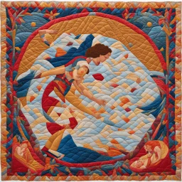 [Quilted Scene] Jacob wrestling with angel