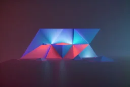 geometric installation abstract rgb 3D landscape