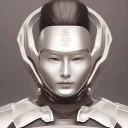 beautiful smooth realistic Japanese samurai robot, run on dark cosmos background, cat еye, extremely sharp detail, finely tuned detail, ultra high definition, 8 k, unreal engine 5, ultra sharp focus, accurate sword wings, positive smile, lot of details, fit within portrait, Ambiance dramatique