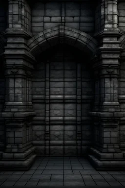 dark Castle Wall stone Texture with two Columns right and left