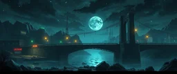 sleep matters on stone bridge in a bad ass cyber punk anime fallout 4 world