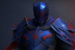 armadura de murcielago azu oscuro y roja