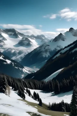 foto de las montañas de suiza en invierno