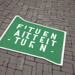 Future fake street with alien alphabet