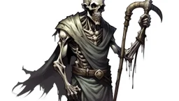 an undead male, greedy, a flail, luck