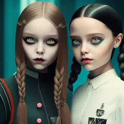 wednesday addams rolünde oynayan jenna ortega netflix 2022