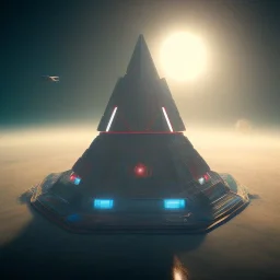 luxury space station pyramid, retrowave, octane render, 8K, Unreal Engine