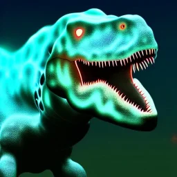 bioluminescent dinosaur realistic