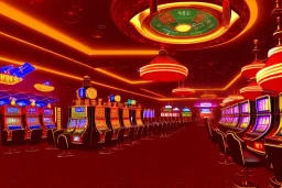 las vegas casino, night time , unity, scriptable render pipeline , lighting , volumetric , global illumination, fog , red emission , red tone.