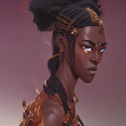 Africa goddess SAMURAI in the style of stefan kostic, realistic, full body, sharp focus, 8k high definition, insanely detailed, intricate, elegant, art by stanley lau and artgerm