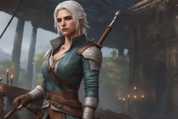 Ciri in 8k anime artstyle, witcher them, close picture, rain, apocalypse, intricate details, highly detailed, high details, detailed portrait, masterpiece,ultra detailed, ultra quality