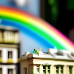 Tilt shift, rainbow, marshmallow