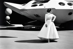 [photo by Helmut Newton] Princess Leia close to her spaceship