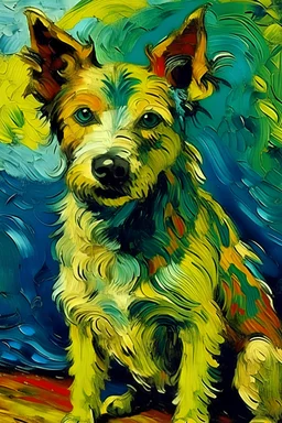 Portrait of a dog by Van Gogh