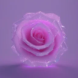 transparent multicolor crystal rose