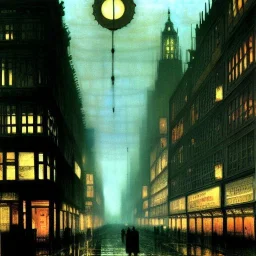 Corner building Metropolis by john atkinson Grimshaw,