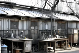 A chemical laboratory full of chemical laboratory tools in a large area