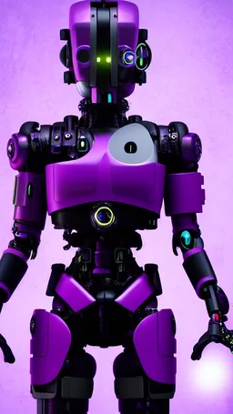 cyborg nion purple Suspicion interested in-depth details HD 4K 8K