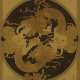 Ukiyo-e Style , yin and yang