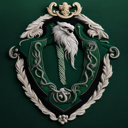 slytherin, crest, majestic, luxury, wealthy, embroidery, lot of details