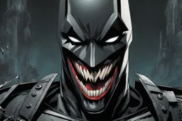 Cover eyes, The batman who laughs model, 8k comic book artstyle, cover eyes, evil laugh smile, darkness them, close picture, apocalypse, intricate details, highly detailed, high details, detailed portrait, masterpiece,ultra detailed, ultra quality