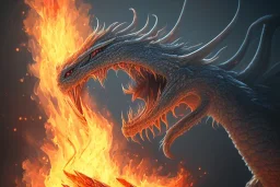 dragon spitting fire