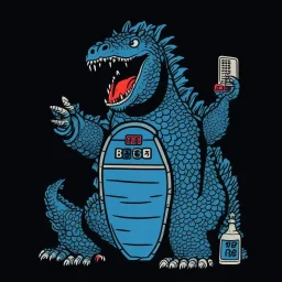 Godzilla kawaii calling phone using a nokia