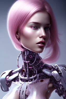 cyborg, pink hair, sexy, perfekt, real, dream