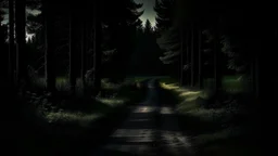 Night had fallen over the dark expanse, enveloping the deserted road leading from the village to the town. The summer evening breeze mingled with the smell of pine needles and damp earth, and the bushes along the road seemed like black silhouettes, ready to embrace whatever decided to emerge from the dense forest.