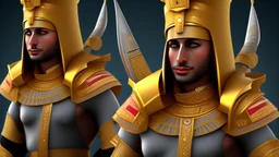 Pharaoh soldiers emerge from inside leather bags