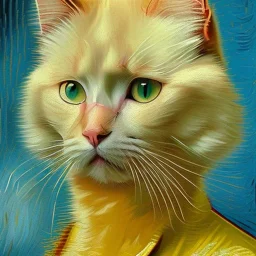 Portrait of a cat by Van Gogh