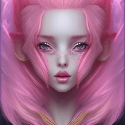 Bruxa de cabelo rosa