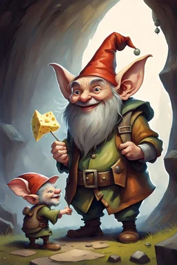 a small goblin, and a little gnome, With the teacher mouse smiling bravely, our brave dwarf stumbled. On day two, he regrouped, plotting a clever scheme, With a giant cheese wedge, he lured it like a dream. big big scary cat