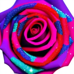 transparent multicolor crystal rose