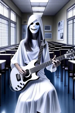 Ghost guitar girl in high school