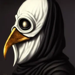 A portrait of a plague doctor, art by Satoshi Nakamoto trending on artstation