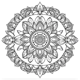 "Create a unique flower MANDALA. This mandala coloring sheet features strange and imaginative SHAPES, ensuring a realistic yet fantastical journey. Draw clean lines in a 3:4 aspect ratio on a white background, embracing minimalistic black lines and low-level black colors. Craft a coloring page with perfect, clear lines, avoiding repeated images, sketching, and thick black colors.