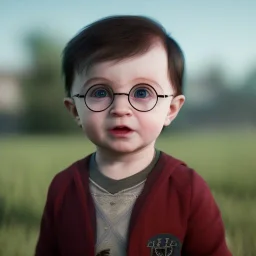 Cute baby character harry potter,movie, photo realistic, unreal engine, cinematic lighting 8k --v 4