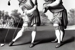 Julius caesar playing golf