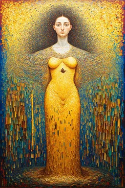 mass purification; a surreal painting in the style of Gustav Klimt