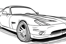 car drawing without color for coloring