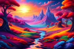 The Best Landscape Any AI Can Draw 4K 3D Acrylic Art Colorful, Elegant, Beautiful, Intricate, Dynamic Lighting, Ultra-Detailed, Realism, Spatial Sense, Three-dimensional, High Quality, Surreal Royal Colors, Quality Crisp