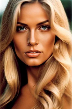 1972: beauty nude female supermodel, longer blonde hair, beautiful face, beautiful skin, realistic analog photography with a real normal beauty, middle parting, beautiful like a supermodel from the sixties, beautiful face