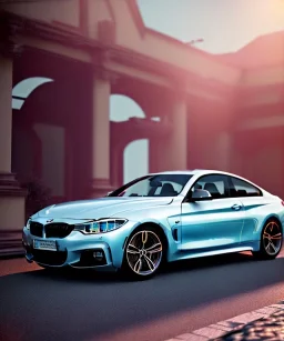 Realistic image. BMW 4 2023. 4k resolution, intricate details, ornate details, soft lighting, vibrant colors.