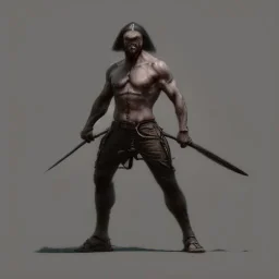 franz frazetta style, twohanded sword,