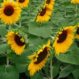 Camp of a sunflower