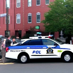 Police car in Boston, Massachusetts