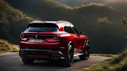 Ferrari Cullinan if luxury car , desktop wallpaper, 4K, Cinematic, rear view