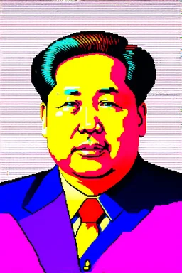 pop art pixels 1000 images warhol style x chaimman mao ze dong portrait